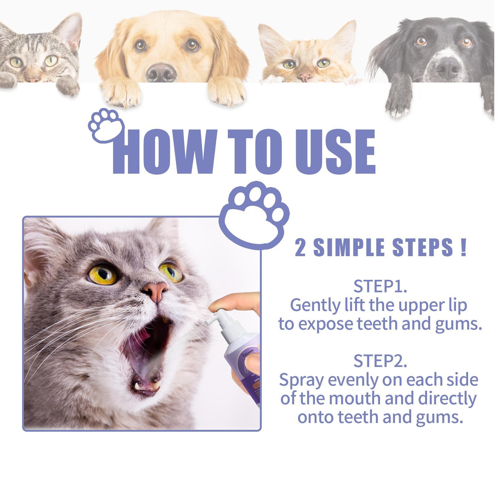 Yegebang Cat And Dog Teeth Cleaning Spray Pet Oral Cleaning Deodorizing Fresh Breath - Image 5